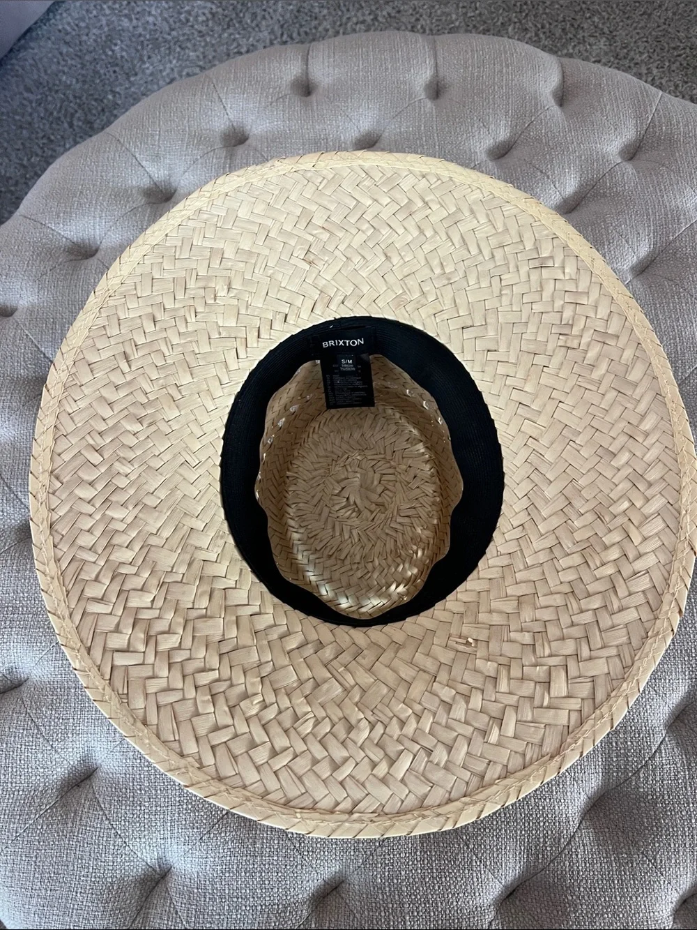 Brixton Wide Brim Straw Hat with Vents Size S/M 7(56cm), 7 1/4(58cm)